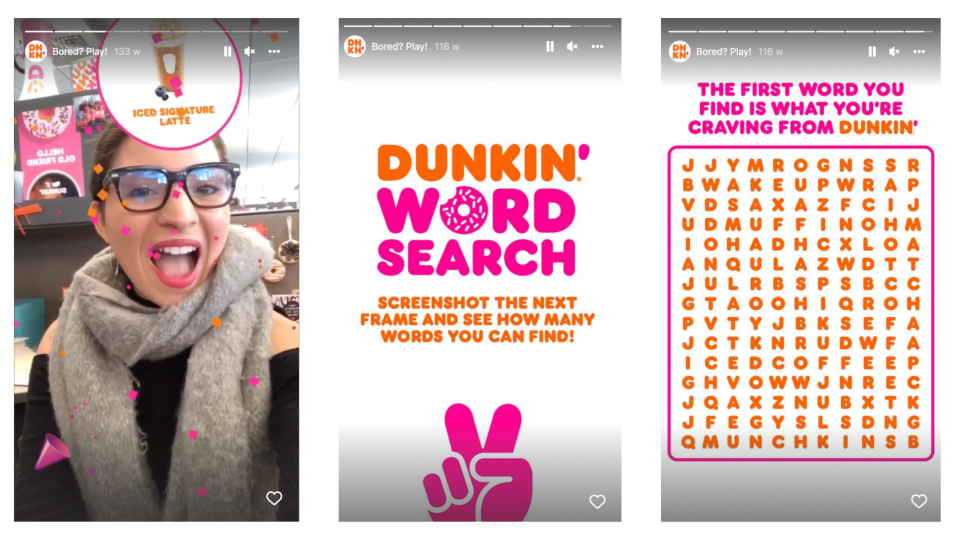 dunkin engagement example